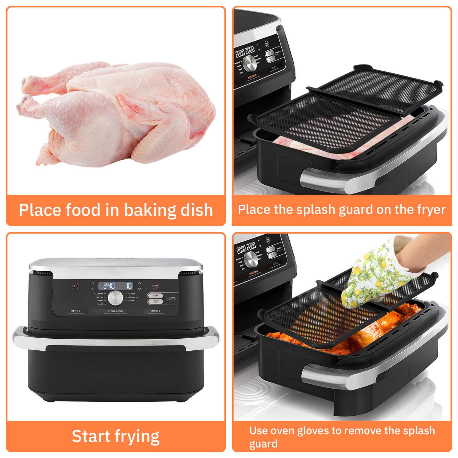 Höheres Ninja Heißluftfritteuse Zubehör für Ninja Foodi Flexdrawer 10,4