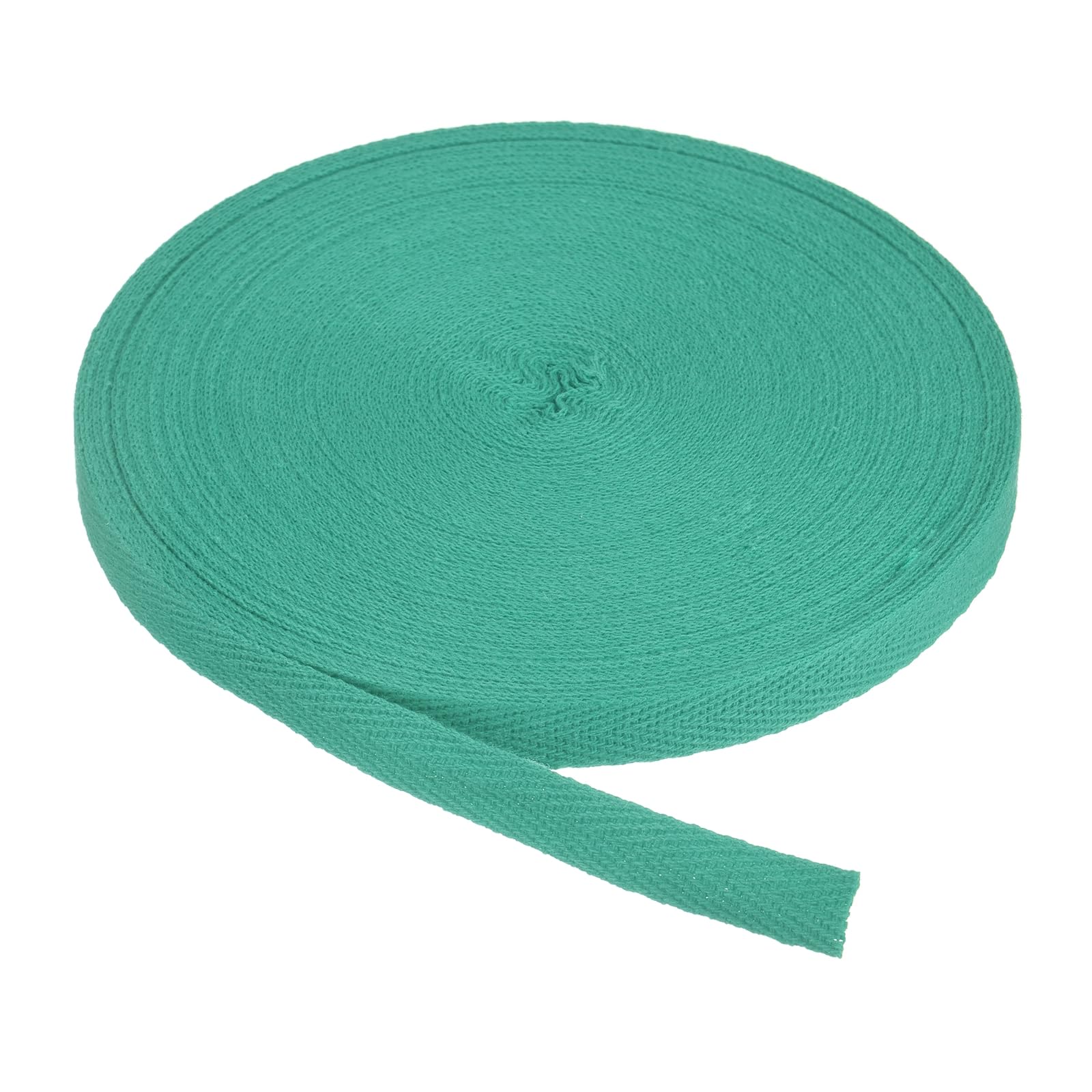 PATIKIL Cotton Twill Tape 3/8 Inch 25 Yards Cotton Ribbon Bias Binding Tape Herringbone Webbing Trim for Sewing Gift Wrapping Craft DIY Onion Green