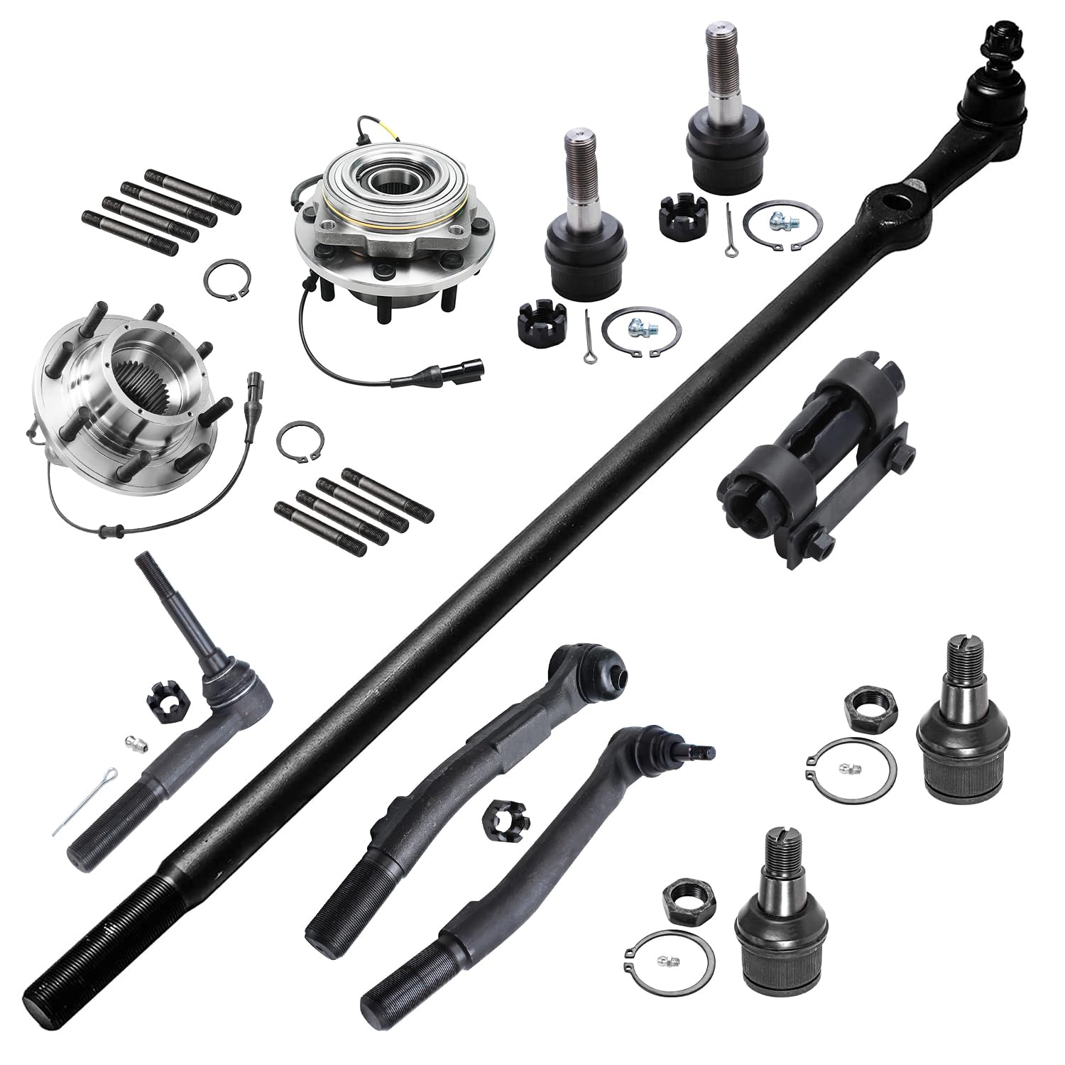 Detroit Axle - 4WD Front Wheel Bearing Hubs Kit for Ford 05-10 F-250