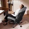 Efomao Desk Office Chair, Big and Tall Ergonomic Executive Chair with Footrest, High Back Reclining Computer Desk Chair, Thick Padded Wide Armrests 200KG Heavy Duty PU Leather Office Chair
