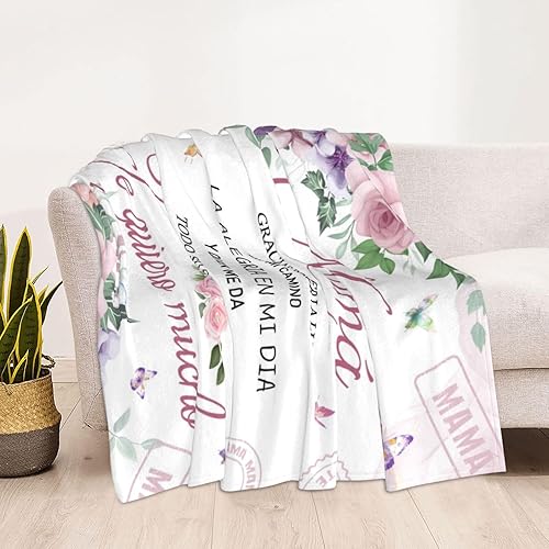 Miniatura 6 de Regalos para mamá en español, manta de mamá de 60 x 50 pulgadas, regalos para mamá en español, regalos para mamá en español, regalo de cumpleaños