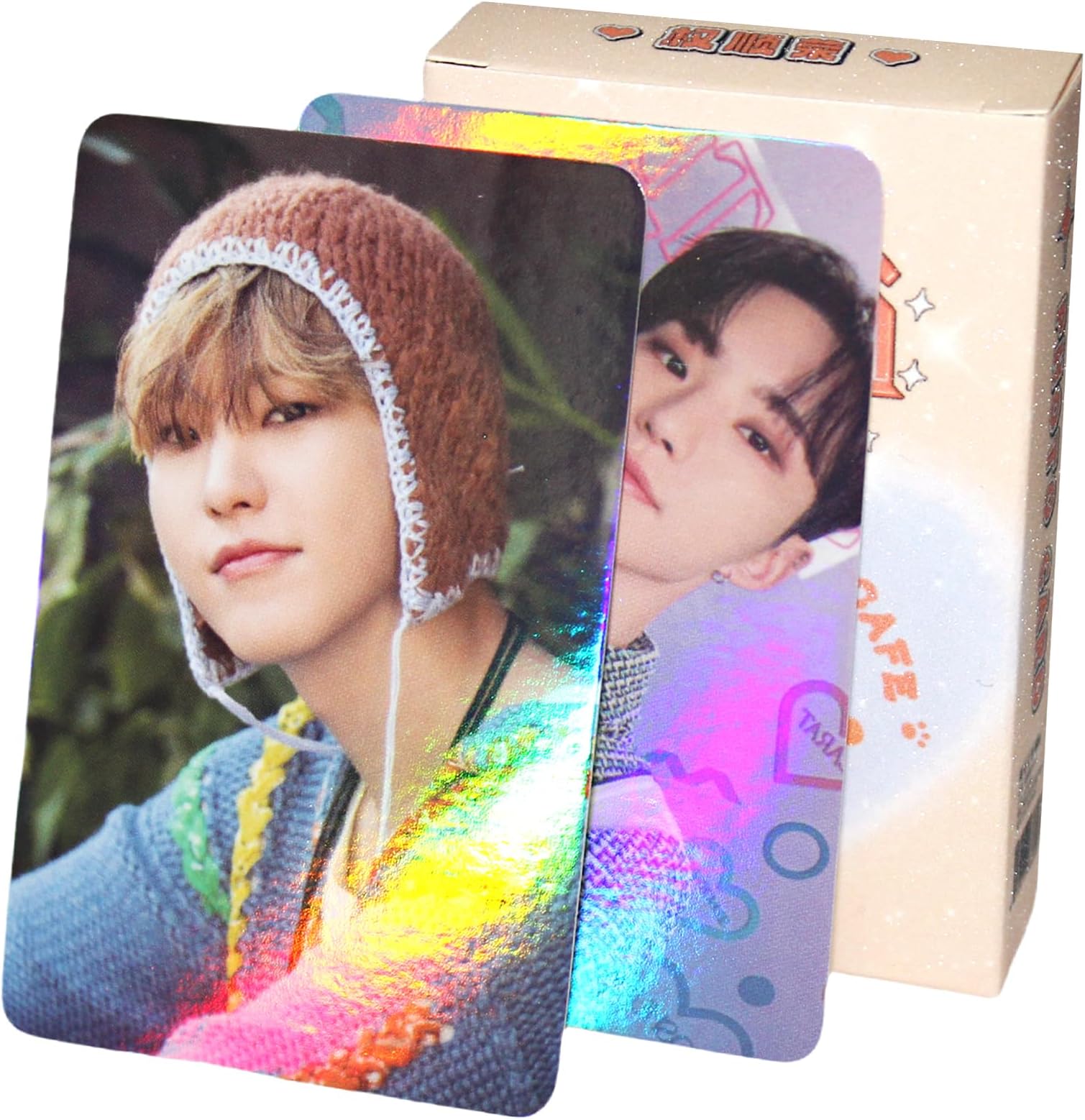 PYAJUU Seventeen Photocards Kpop Seventeen Laser Photocard Photocards with Holo Effect 50PCS Seventeen Lomo Cards Gift for Fans Daughter Seventeen Birthday Party Decoration Kpop Gift Set (Hoshi)