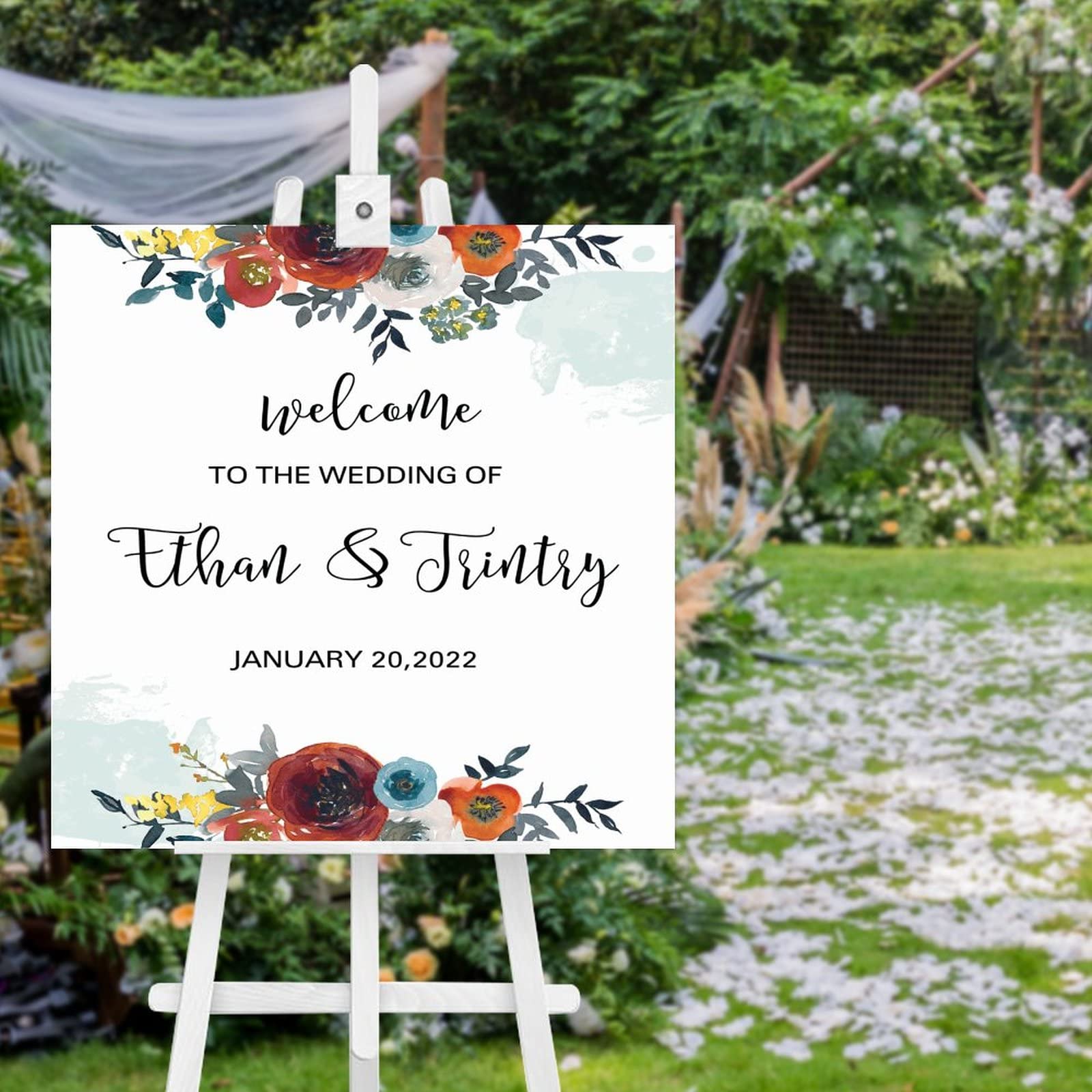 Panneau de bienvenue en bois de qualité supérieure pour mariage