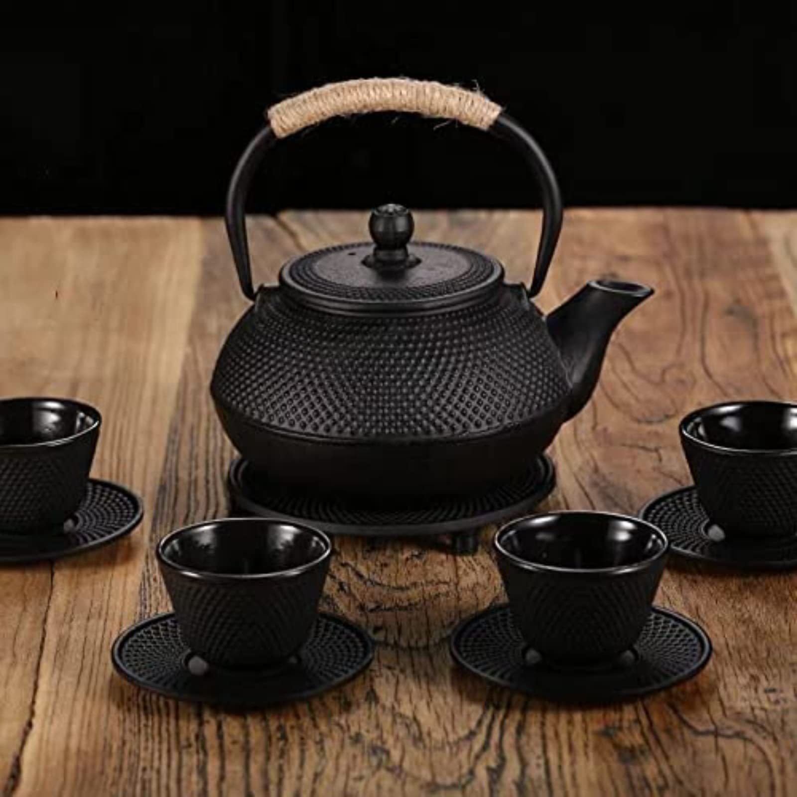 Amazon | 南部鉄器 鉄瓶 アララ文様 鉄鍋 茶道道具 手作りのお茶道具