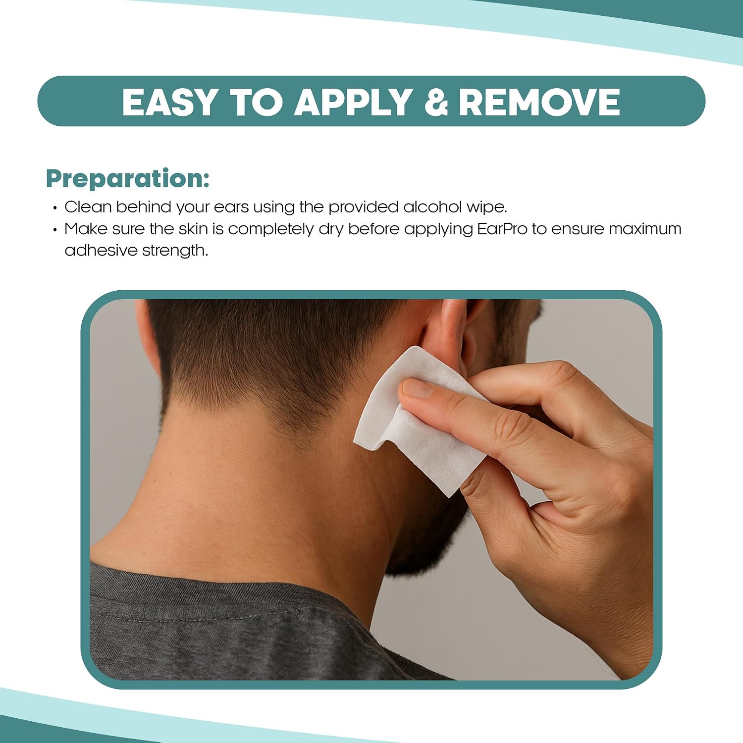 Earo Cosmetic Ear Corrector – Stronger Ear Tape Patches to Hold Back Protruding Ears Without Surgery – Discreet Ear Stickers for Big Ears - Ear Pinning Tape without Surgery – 20 Pack – Clear, One Size