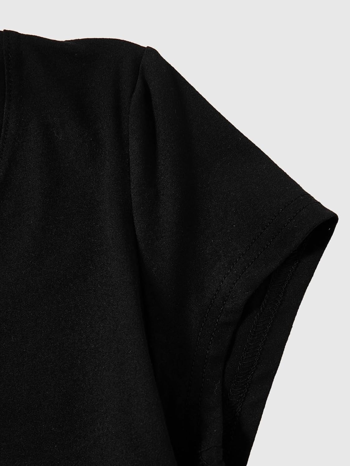 Women's Summer Ruched Crop Top V Neck Short Sleeve Fitted Dressy Casual T Shirts - Image 4