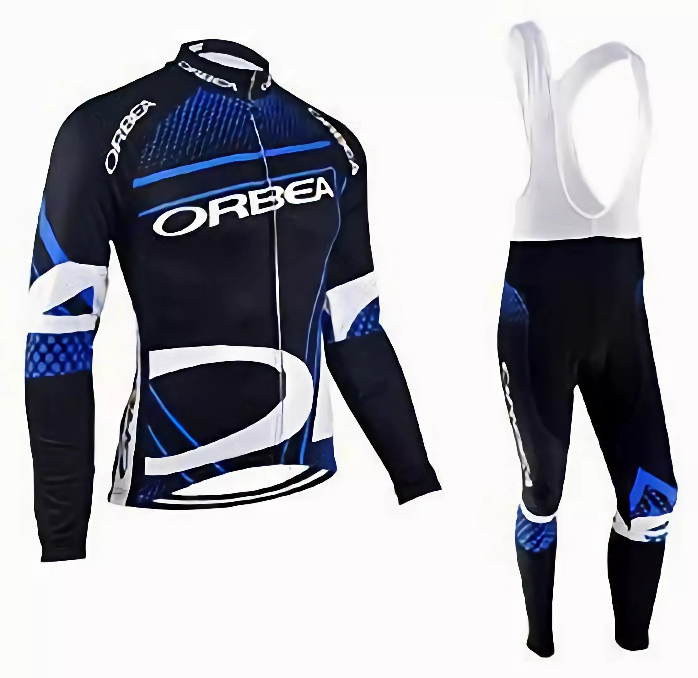 Hommes Pro Cycling Long Sevele Set 3D Padded with 3 Pocket Quick Dry Stretch Pro Moisture Wick