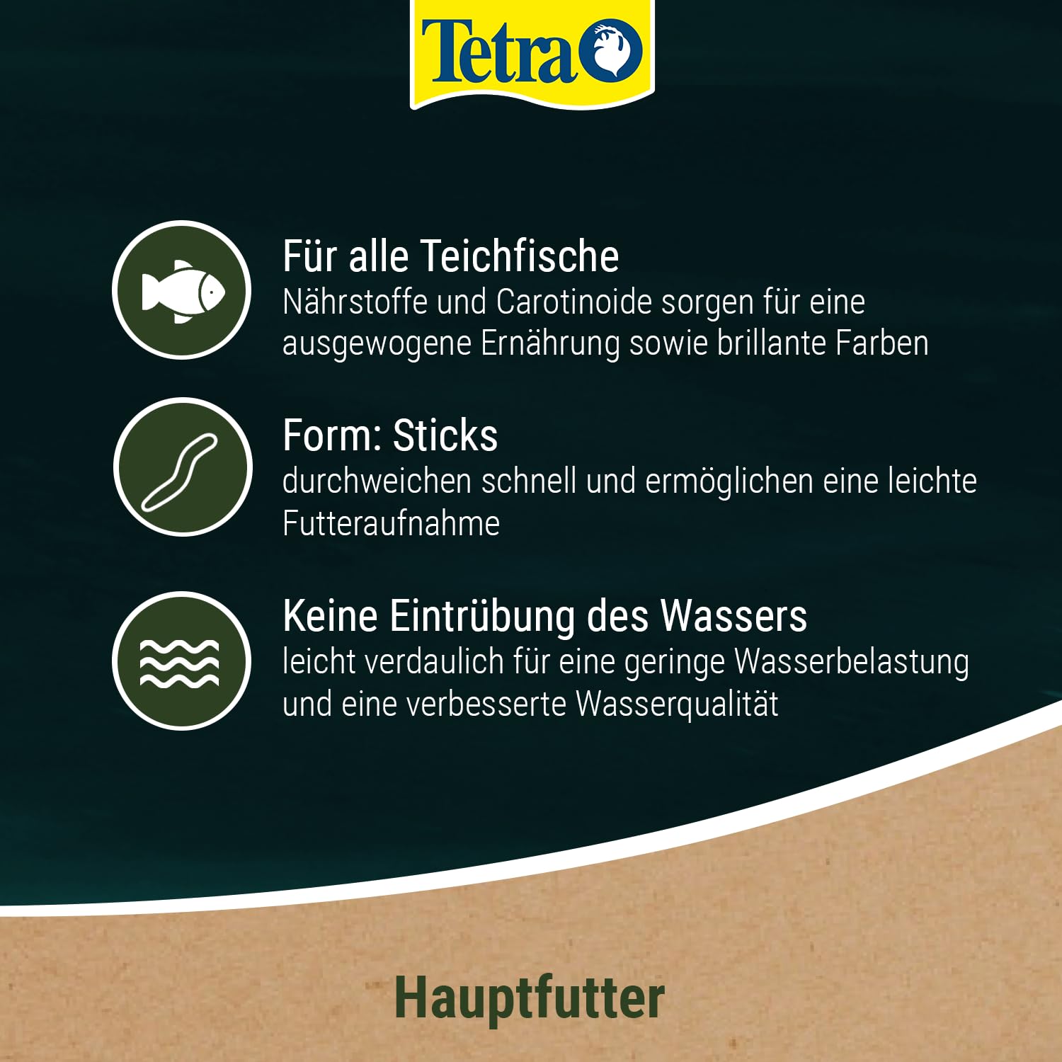 Tetra Pond Colour Sticks - Fischfutter für Teichfische, für natürliche Farbenpracht und klares Wasser im Teich, 10 L Eimer