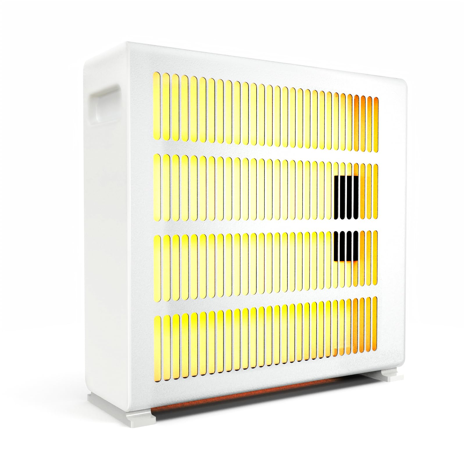 Calefacción eléctrica de 500 W, calefacción convectora con ruedas de suelo, dispositivo eléctrico silencioso, de pie, radiador con termostato