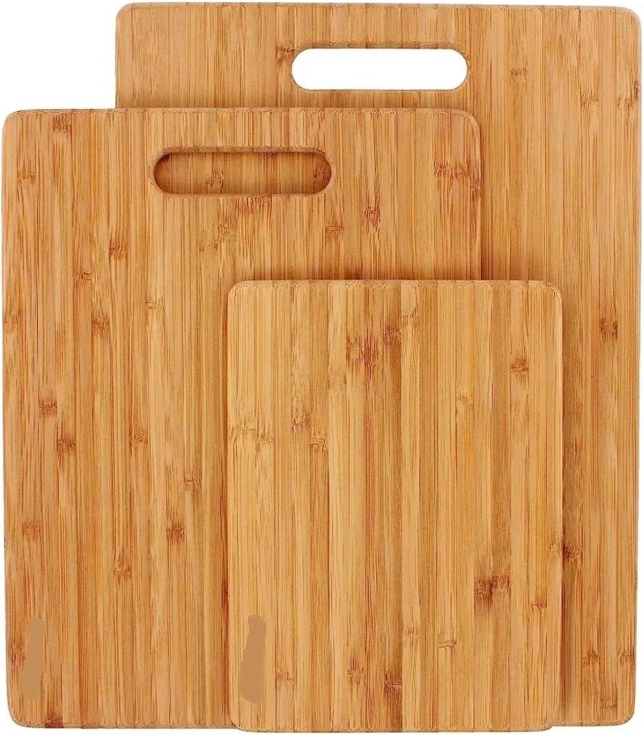 Bamboo Cutting Boards For Kitchen [Set Of 3] Wood Board For Chopping Meat, Vegetables, Fruits, Cheese(Medium (Set of 3))