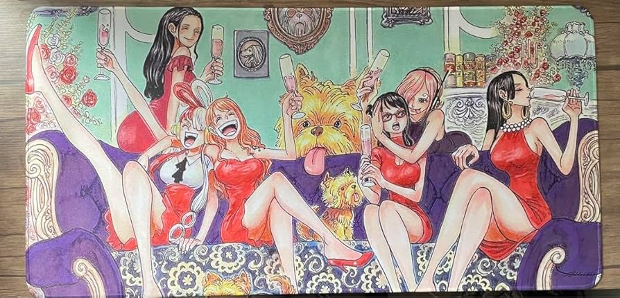 Amazon.co.jp: ワンピースカードゲーム プレイマット ナミ ロビン ウタ