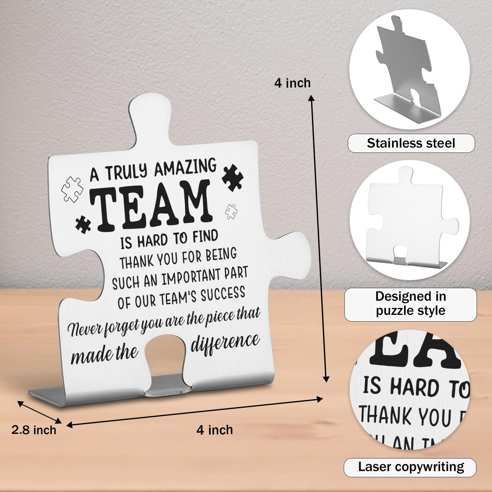 Teacher Gift Bulk 36 Sets Employee Appreciation Gift Kit - Puzzle Piece ...