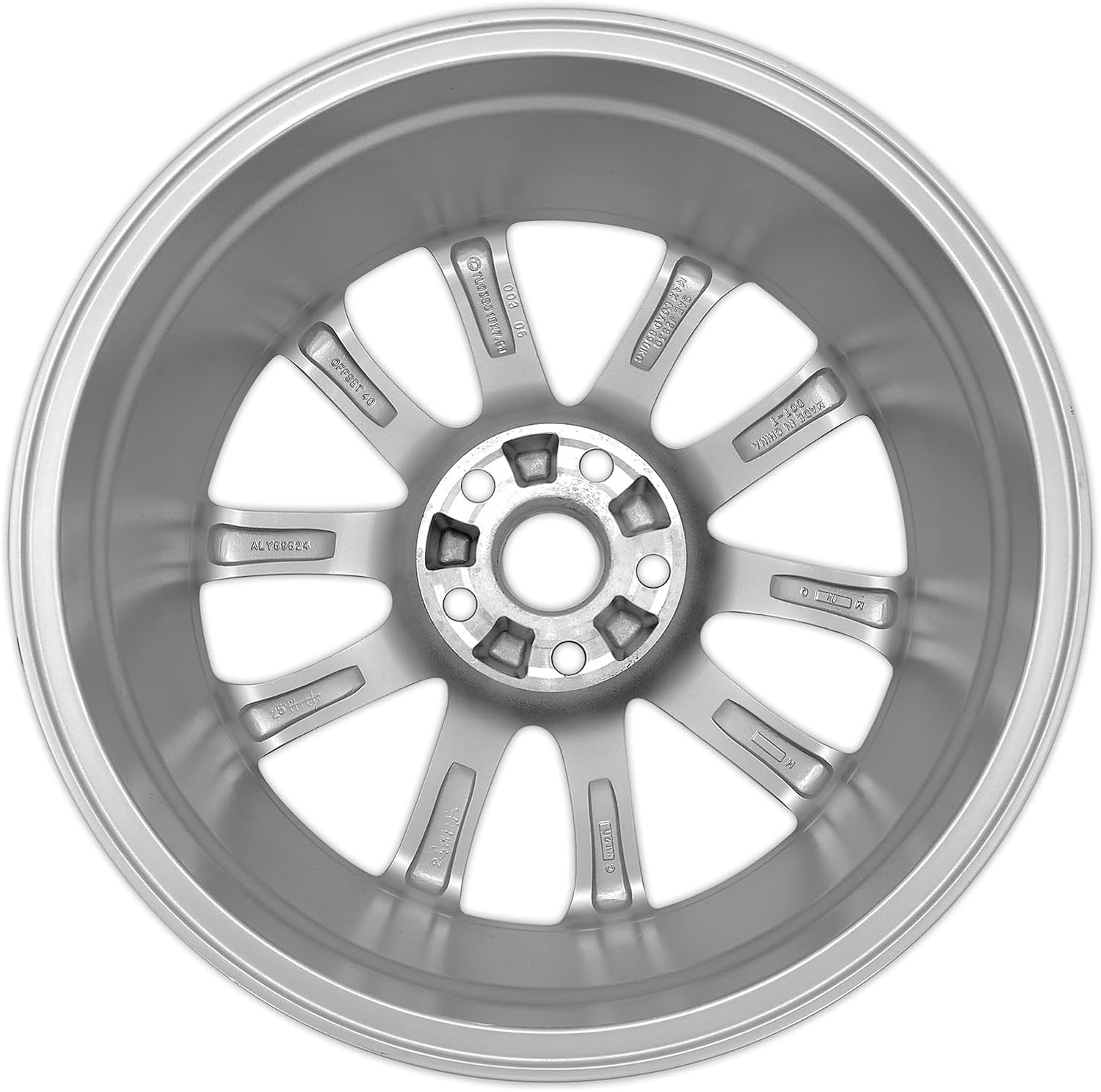 New Single 18" 18x7.5 Inch Alloy Wheel for 2013-2015 Toyota Avalon | OEM Design Replacement Rim | Machined Silver | Direct Fit - OE Stock Specs | 69624