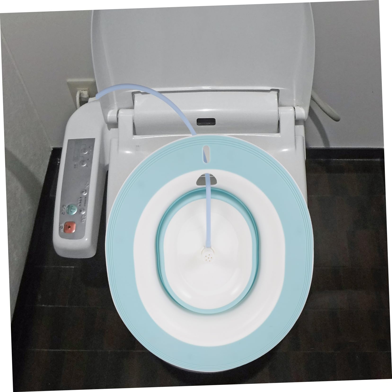 Vaguelly Vasca da Bagno per Igiene Post Parto per Donne in Gravidanza Sitz in Plastica Blu con Design Antiscivolo e Profondità per Immersione Profonda e Bagno Sanitario