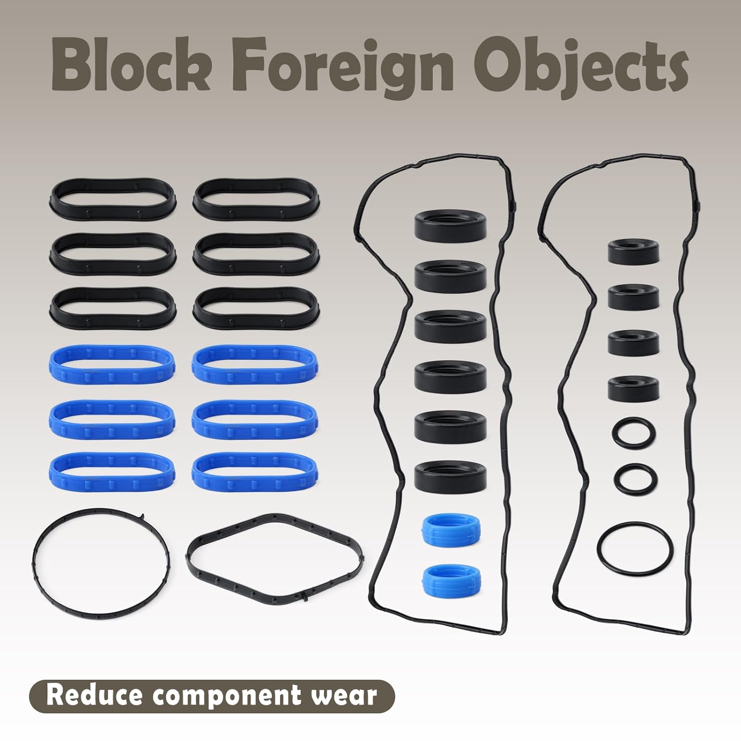 VS50993R Valve Cover Gasket Set Replacement for Ford Expedition 2018-2023 for F-150 2017-2020 for Lincoln Navigator 2018-2023 3.5L V6, Replace VS50973 HL3Z-6584-A ML3Z-6584-G HL3Z6584A