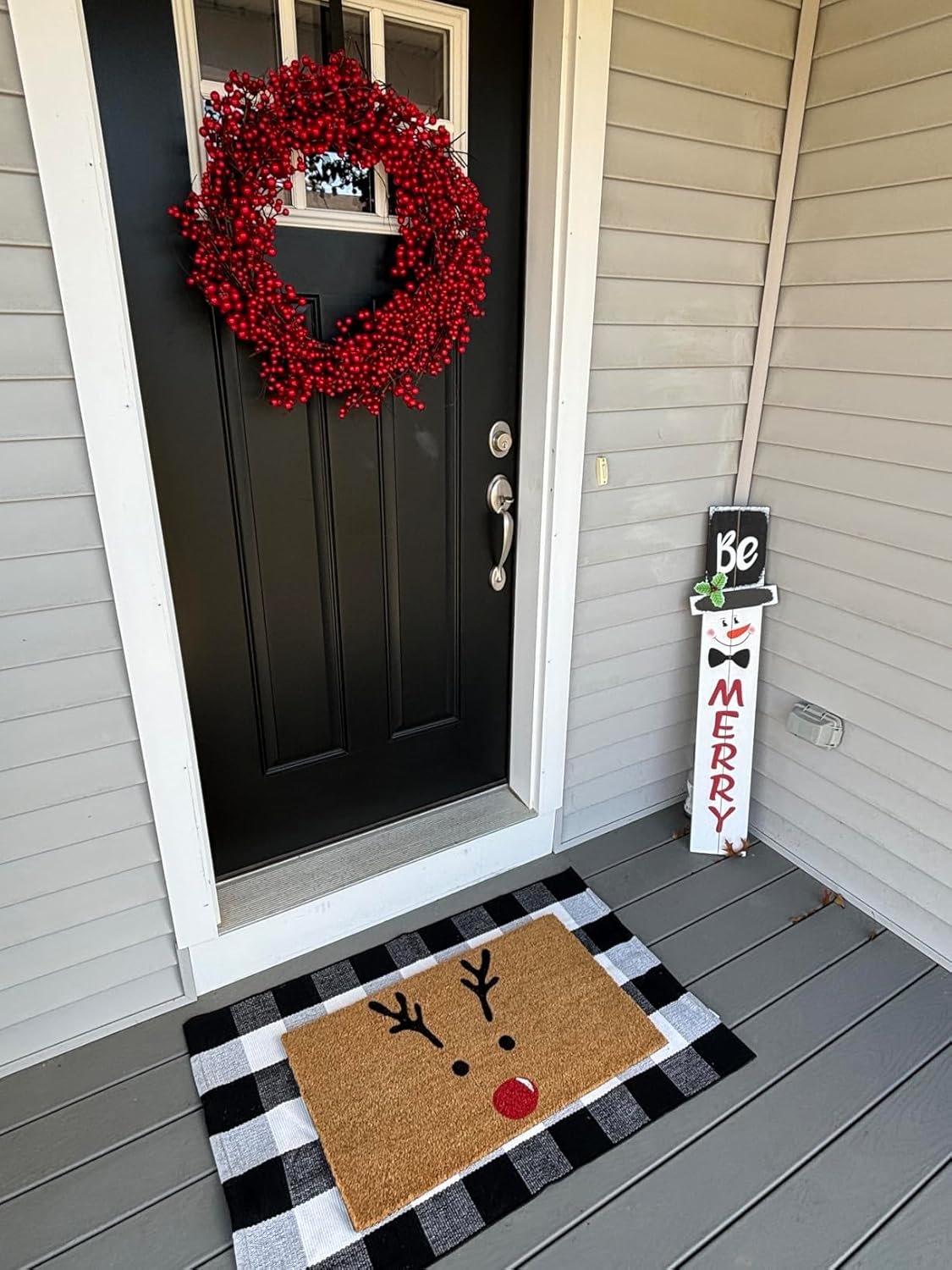 Christmas Doormat, Welcome Mat for Front Door, Outdoor Rug