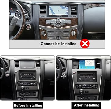 NALsa Android 13 System for Nissan Patrol 6 Y62 2010 2011 2012-2020 2 DIN Car Stereo With FM SWC BT5.0 CarPlay Auto GPS Navigation Touch Screen Upgrade Car Radio Multimedia Player (M200S 8core 2+32G)