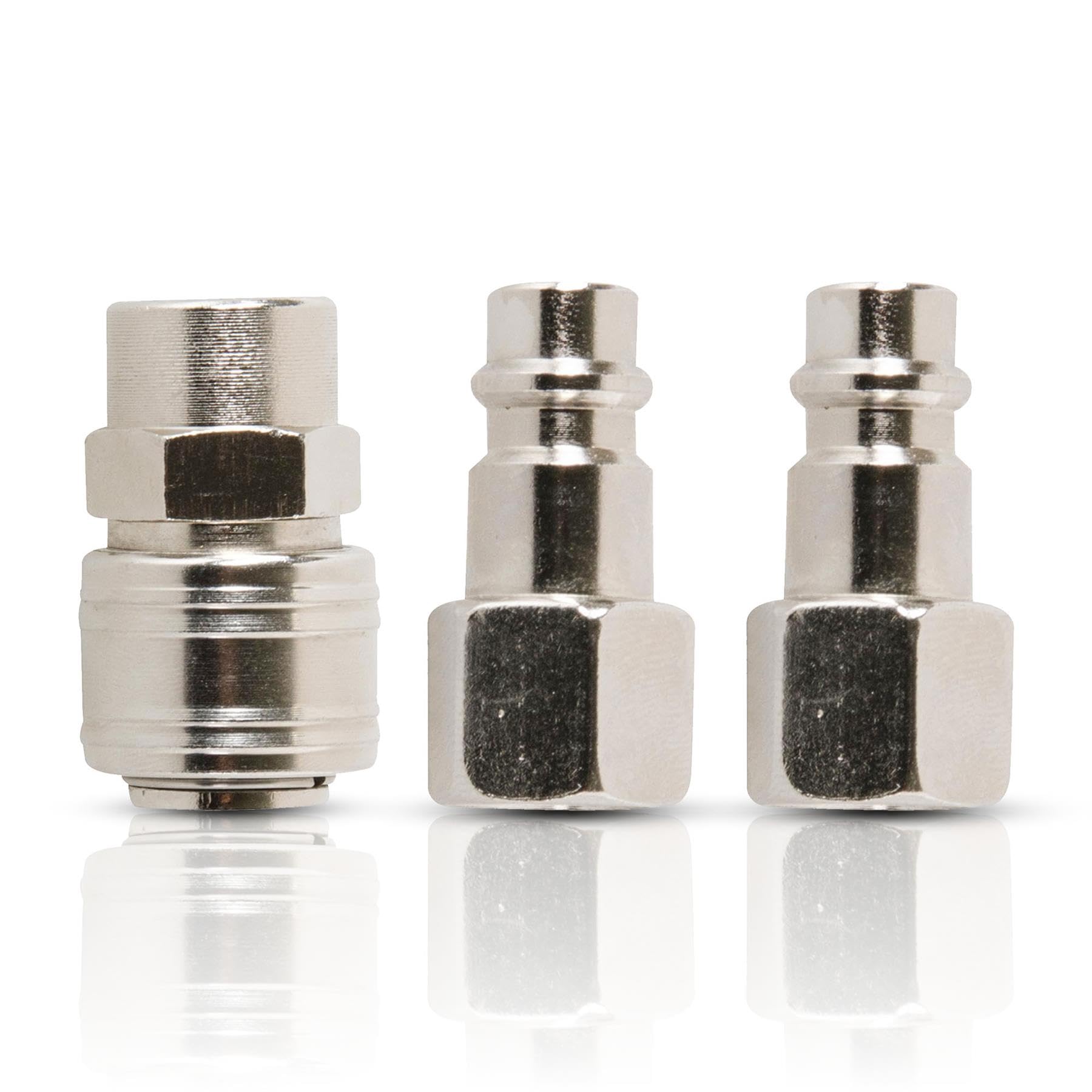 Dapetz ® Female Euro Air Line Hose Fitting Connector Quick Release Push Fit Coupler Female 1/4" BSP Thread 3Pcs