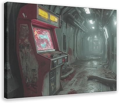 Sci-Fi Arcade Art Retro Steampunk Futuristic S Dystopian Wall Poster Print Aesthetic Futuristic Frame-Sci-Fi Futuris 08X12Inch20X30Cm