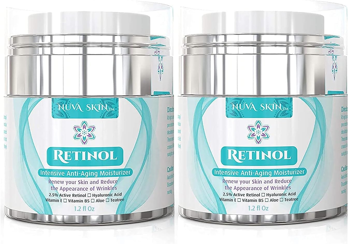 Retinol Cream Moisturizer for Face and Eye Area Gentle Day and Night Serum, 1.2 Fl Oz