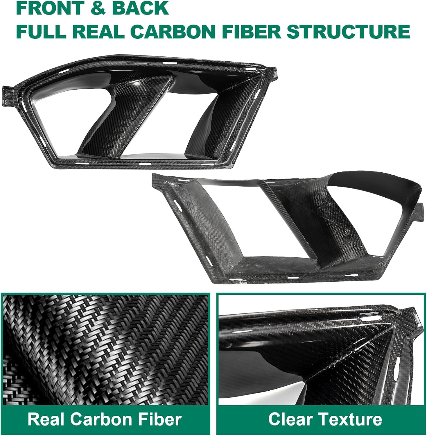 Real Carbon Fiber Front Bumper Air Duct Replacement Compatible with BMW G80 M3 G82 G83 M4 2021-2026