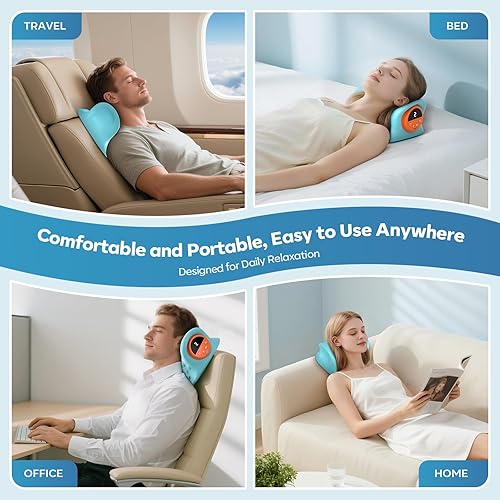 Vista 5 de Masajeador de cuello 2026 Masaje de tejido profundo con calefacción y vibración, masajeador de cuello - Masaje de tejido profundo 3D para hombros