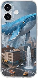 Navy Whale Skyjump for iPhone 17 Case Full Camera Protection TPU Slim Shockproof with Anti-Fingerprint Phone Cover