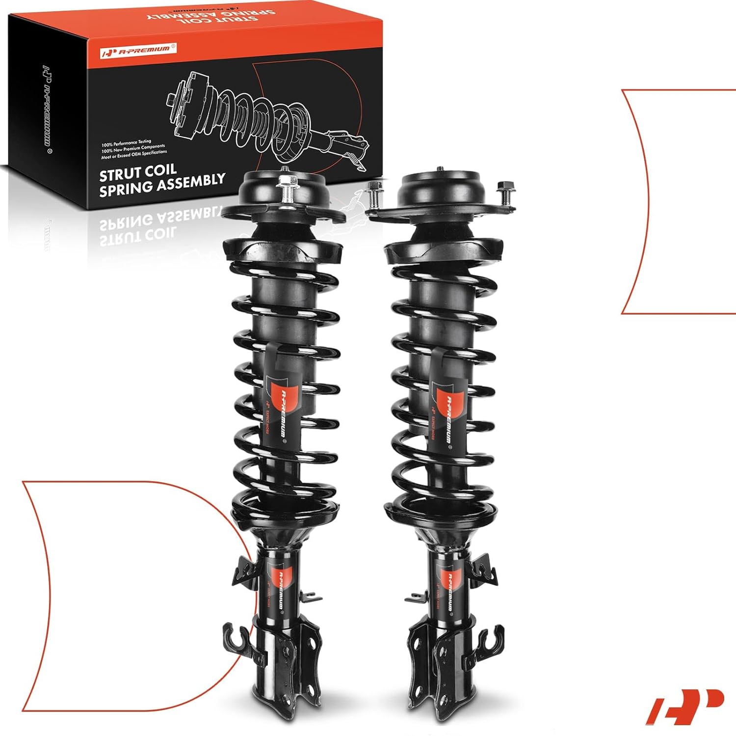 A-Premium Front Strut Assembly Compatible with Kia Rio 2002 2003 2004 2005-2x Replacement Suspension Complete Strut Shock Absorber with Coil Spring