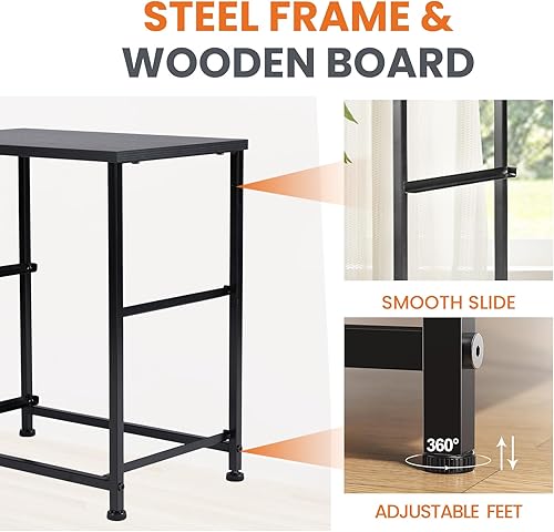 Miniatura 6 de Sweetcrispy Juego de 2 mesas auxiliares con 2 cajones para dormitorio, mesita de noche pequeña, muebles organizadores de almacenamiento, armario de