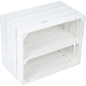 Regalkiste Mit 2 Zwischenboden Weiss Hochkant Von Kontorei Amazon De Kuche Haushalt