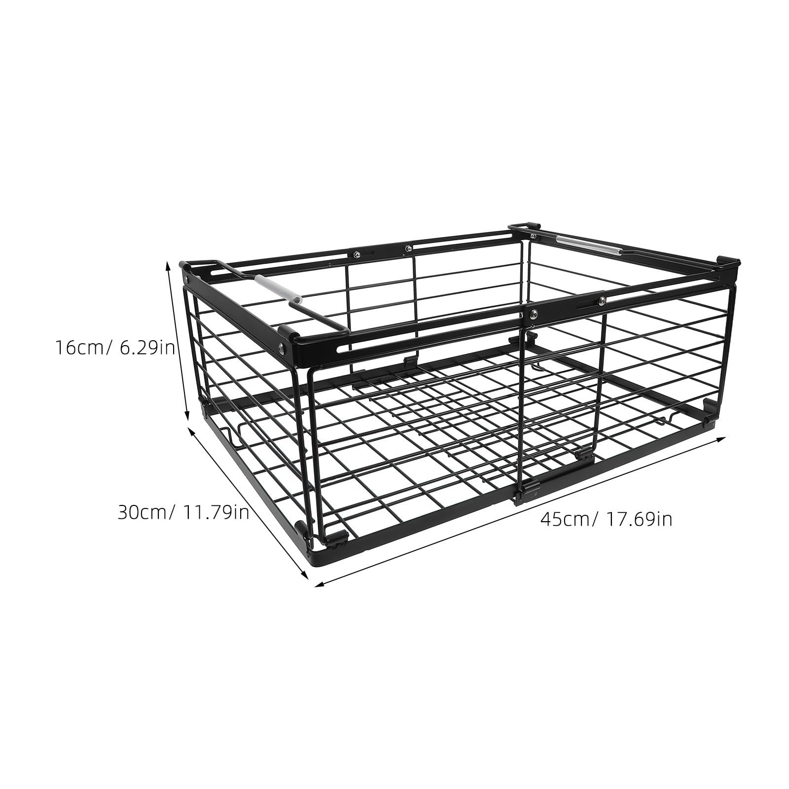 Organizador de Congelador Horizontal de Hierro Negro Cestas Colgantes Multilayer para Cocinas y Congeladores Comerciales, Diseño Abierto que Promueve Circulación de Aire