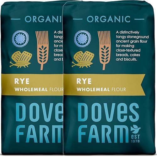 Doves Farm wholemeal centeno Harina 1kgPack de 2