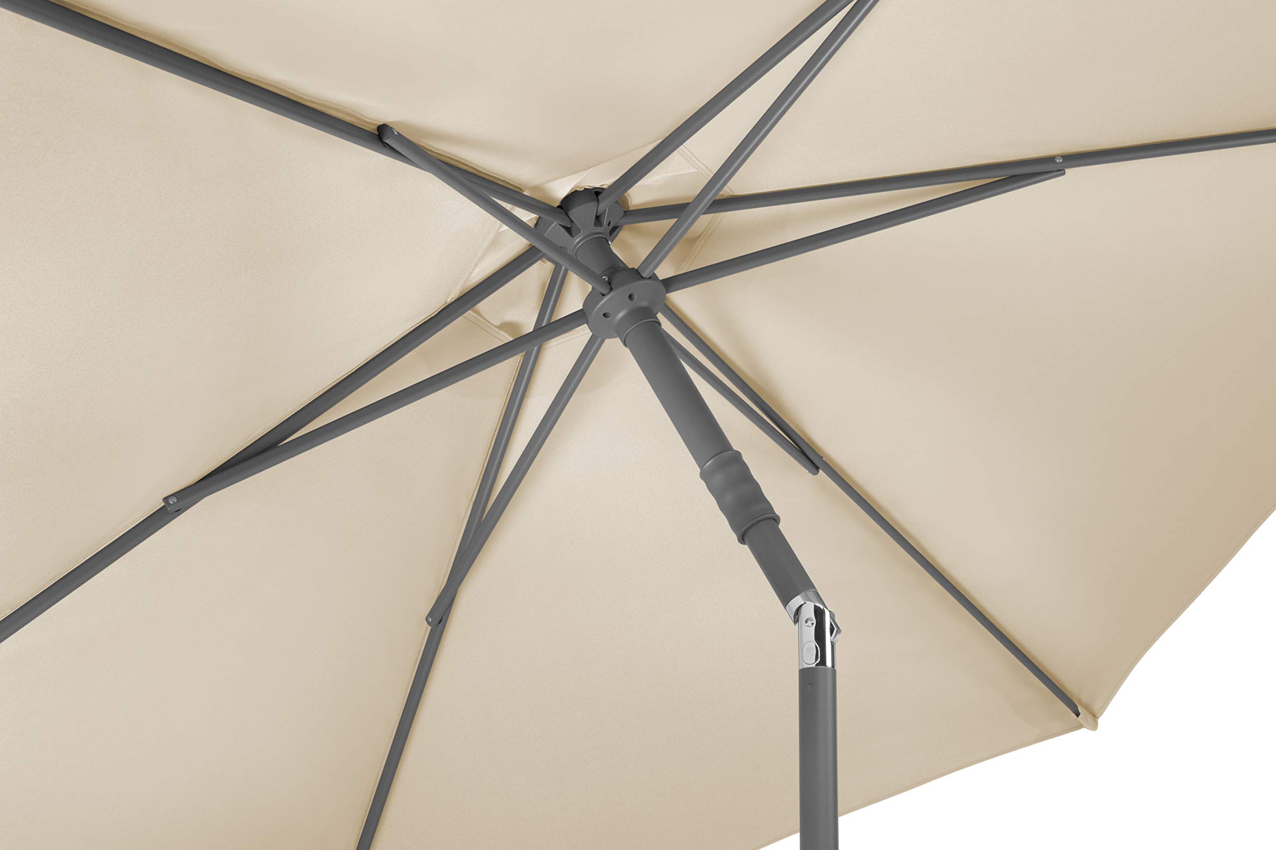 Schneider Sonnenschirm Sevilla, natur, 270 cm rund, 664-02, Gestell Stahl, Bespannung Polyester, 4.6 kg