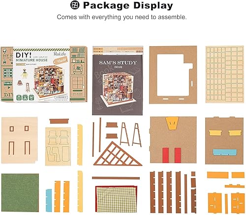 Miniatura 35 de Rolife - Kit de casa en miniatura para bricolaje, kit de fabricación de casa pequeña con muebles para adultos, decoración de Halloween, Navidad