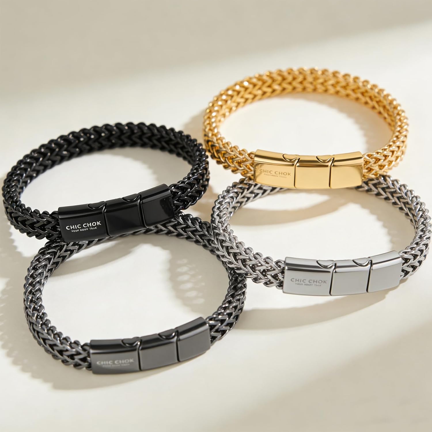 Mens Bracelet Stainless Steel Cuban Link Chain Franco Bracelets for Men - Image 6