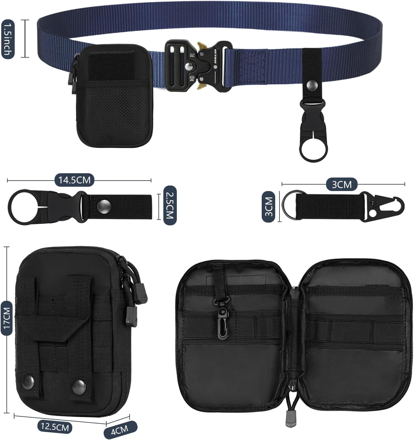 MensTacticalBelt MilitaryStyleNylon Tactical Belt MultiFunctionalTactical Web BeltsQuick ReleaseZincAlloyBuckle - Image 2