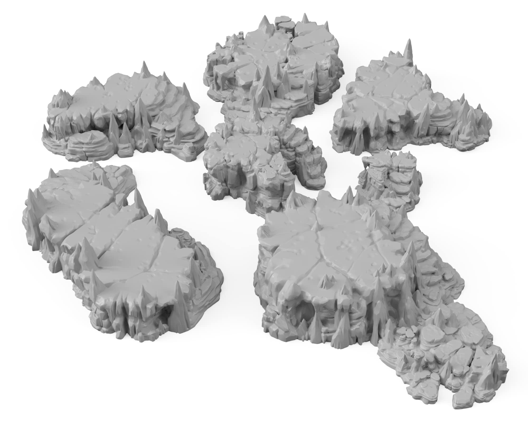 3DEGOS Goblin Grotto Raised Caverns Set DND Terrain for Dungeons and Dragons Terrain, D&D, Pathfinder, Warhammer 40k, Miniatures, D and D, Dungeons and Dragons Gifts, Dungeon Master