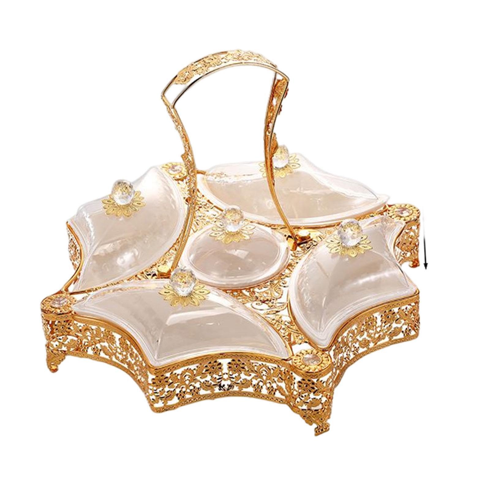 KIXZSAZ Chic Snack Organizer Decorative Dried Fruit Snack Tray Durable Appetizer Storage Container Dining Table Displays Wedding Storage Container Fruit Plate
