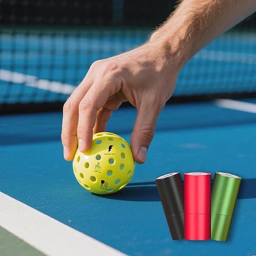 Miniatura 2 de Pickleball Personalized Ball Stamp - 5 Ink Colors & 25 Designs - Custom Name & Pattern - Perfect for Pickleball Marking Accessories (Green)