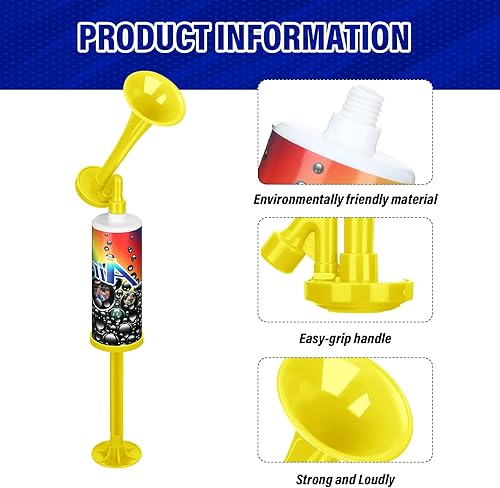 Miniatura 3 de Poen Bocina de aire reutilizable de mano ruidosa, bocina de aire portátil, cuerno de barco, oso, autodefensa, bocina de soplado, de plástico, para