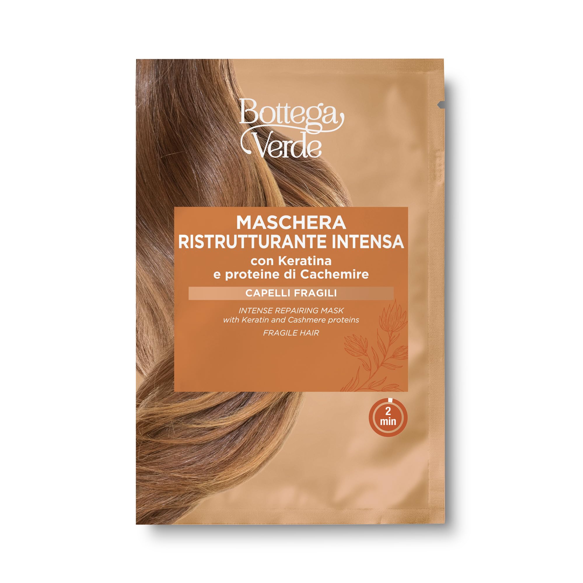 Bottega Verde - Maschera Ristrutturante Intensa, per Capelli Fragili, 8ml