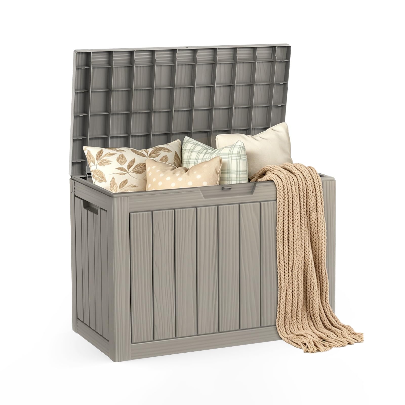 Keter Marvel 71 Gal Outdoor Storage Box for Patio and Pool Accessories
