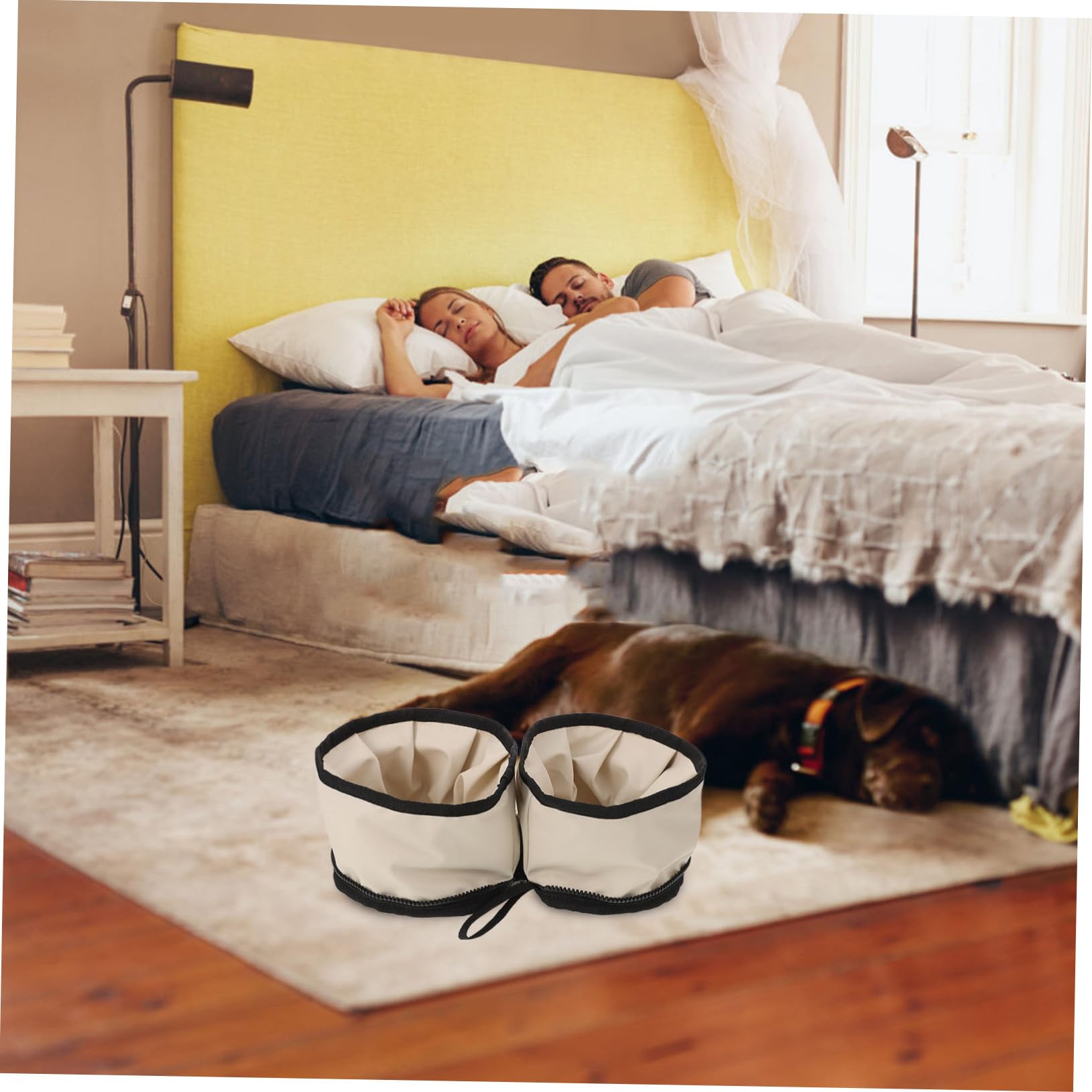 BESPORTBLE Portable Oxford Fabric Waterproof Dog Bowl Foldable Pet Travel Bowl Zipper