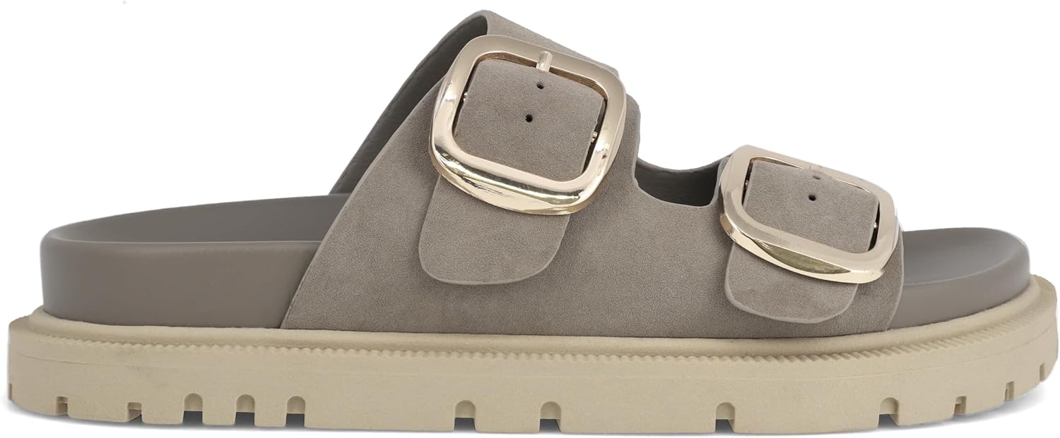 MIA Women's Gen Double Buckle Slide Sandals