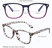 Vista 6 de Livho Gafas de Luz Azul de Alta Tecnología - Gafas de Computadora con Bloqueo Avanzado de Luz Azul - Fatiga por Pantalla y Protección UV *B3