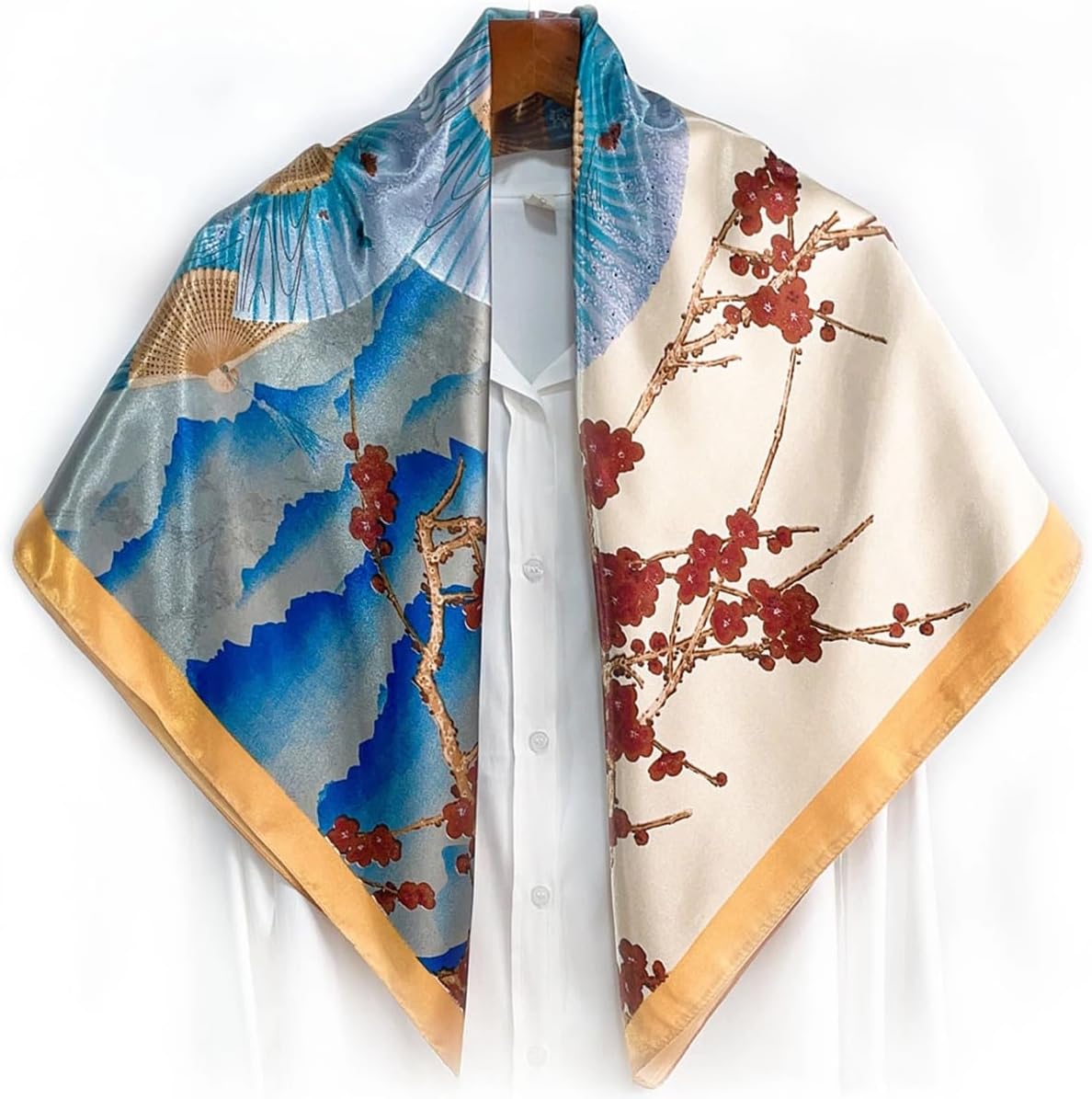 Lenço de seda para mulheres, leve, cetim, bandanas, cachecóis de cabeça, lenço de cetim para pescoço, 89 cm