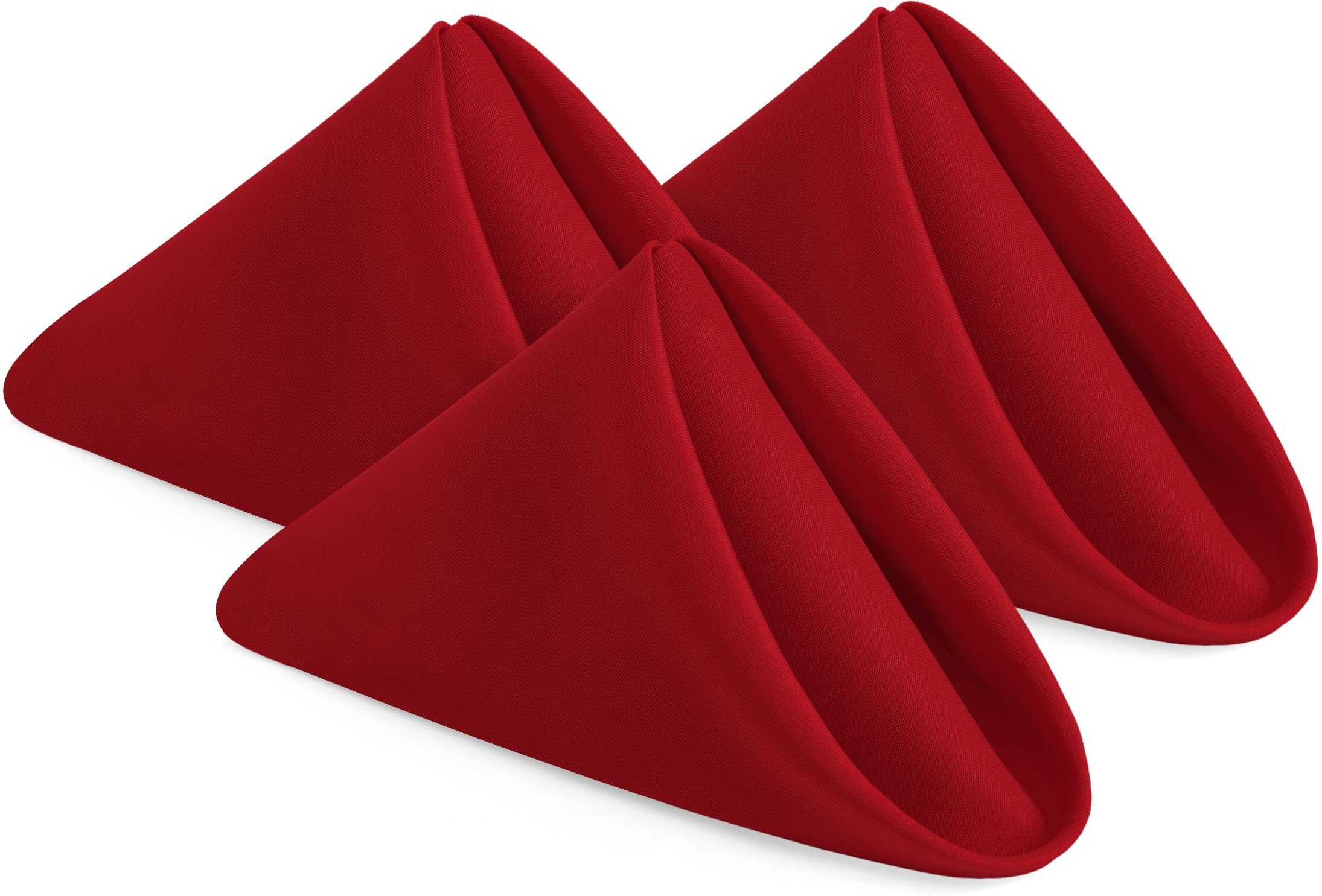 Utopia Home Red Cloth Napkins (12 Pack, 20x20 Inches), Ideal Dinner Napkins for Party, Wedding and Lunch/DinnerOEKO-TEX STANDARD 100