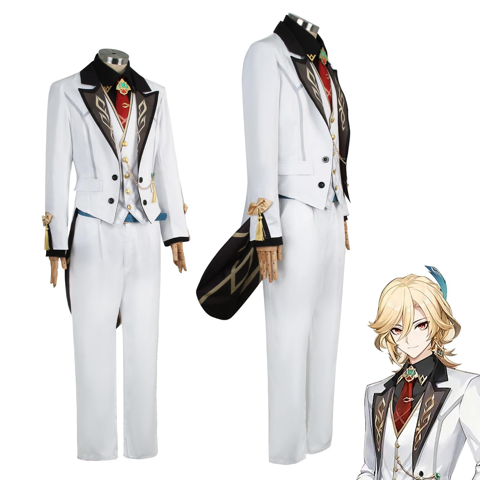 原神　カーヴェ　コスプレ衣装 Amazon.co.jp: NABEN 原神 カーヴェ コスプレ衣装 ウィッグ付き げん