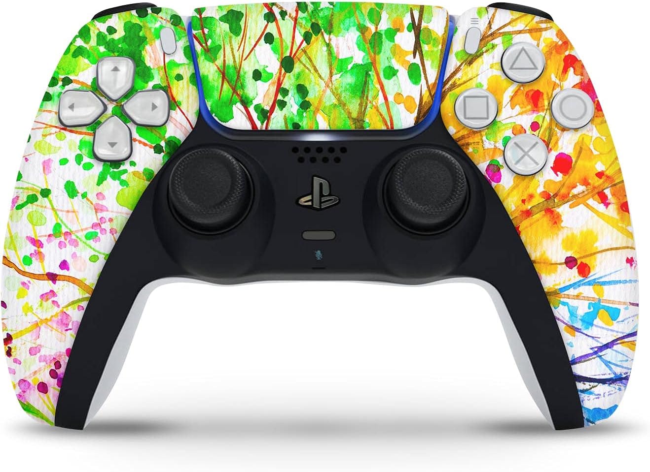 Abstract Colorful Watercolor Vivid Tree V3 Full-Body Cover Wrap Decal Skin-Kit Compatible with Sony Playstation 3 Console Super Slim