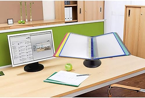 Miniatura 3 de Organizador de referencia de escritorio, estante de exhibición para catálogos, carpetas de archivos A4 montadas en la pared, 20 páginas, organizador